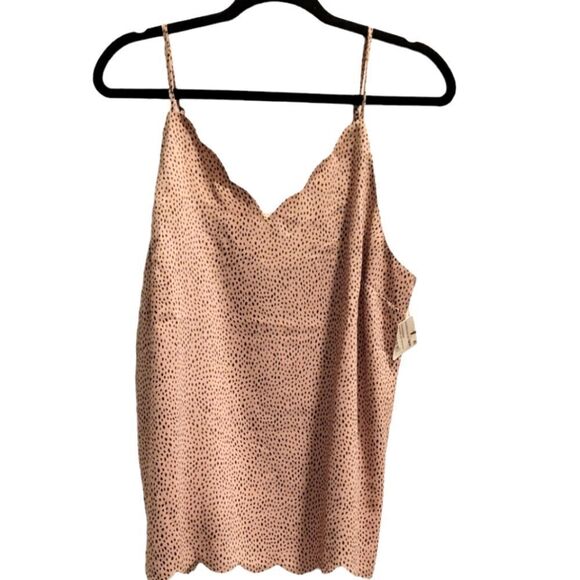 NWT Halogen Pink Dot Camisole Tank Top Size 1 - Picture 1 of 5